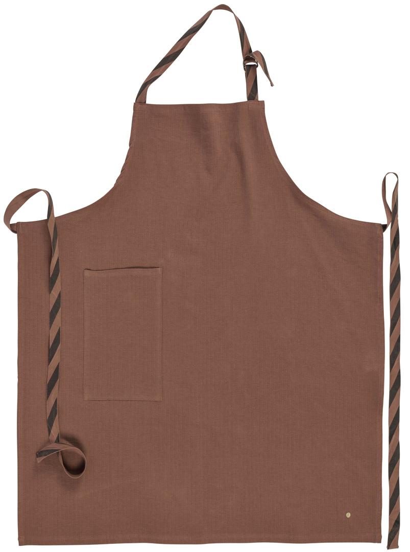 apron linen and cotton marcel rhubarbe 